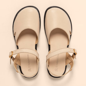 Sandalias N5874 SOFT NAPPA CREAM/ ARENISCA color Cream