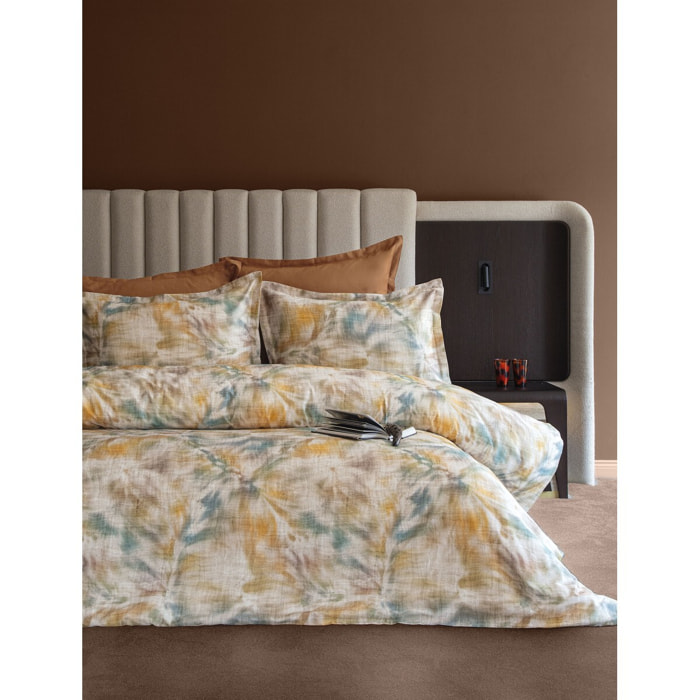 Parure housse de couette et taies oreiller 100% Satin de Coton imprimé