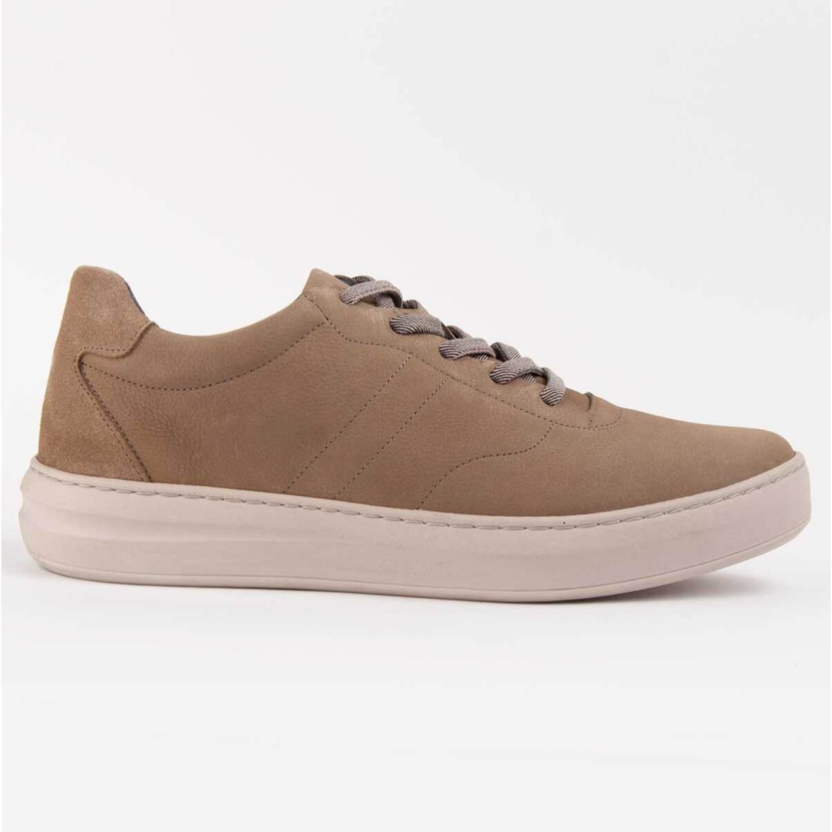 Sneaker De Piel - Beige