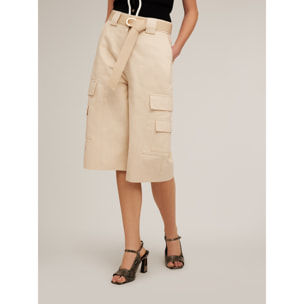 Motivi - Bermudas con bolsillos cargo - Beige