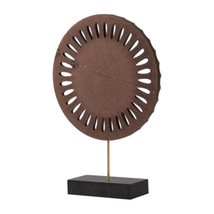 Figura Decoracion Madera Marron Negro 21x6x31 Cm