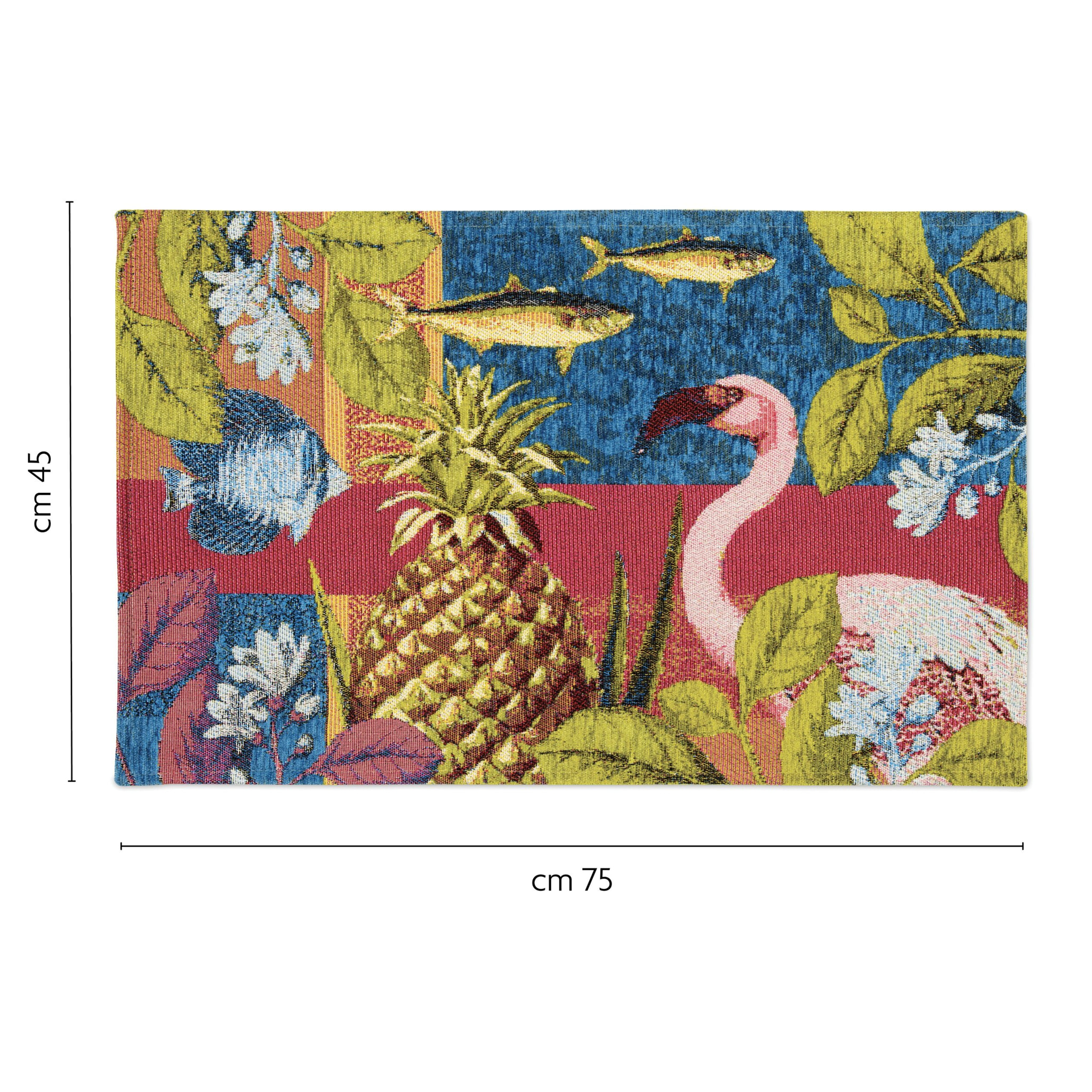 Tappeto Excelsa Rhapsody in poliestere e cotone 45x75x0,7 cm multicolore