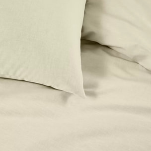 Housse de couette lin & coton 160 g/m² uni beige Le metis francais chanvre