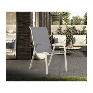 Fauteuil jardin Textilène "Cordoba" - Phoenix - Gris clair - Lot de 2