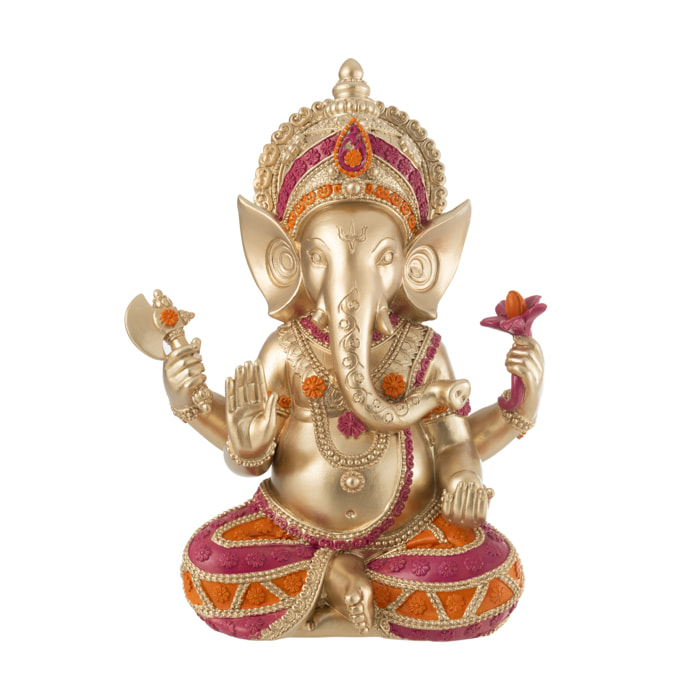 J-Line décoration Ganesha Assis - polyrésine - mix - large