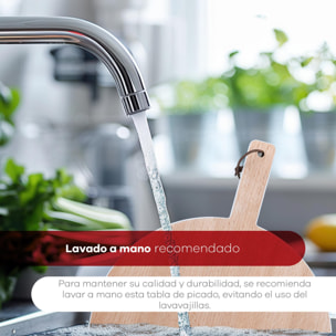 tabla de corte redonda de 38x28x1,5cm en madera de haya