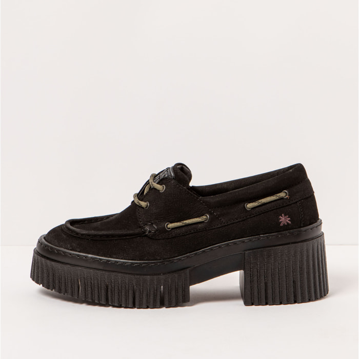 Zapatos con tacón 1379 NOBUCK BLACK/YORK color Black