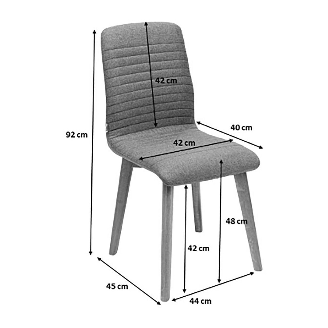 Chaise Lara Cord côtelée crème Kare Design