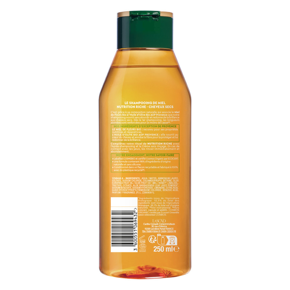 Lot de 12 - La Provençale Le Shampooing de Miel Nutrition Riche 250ml