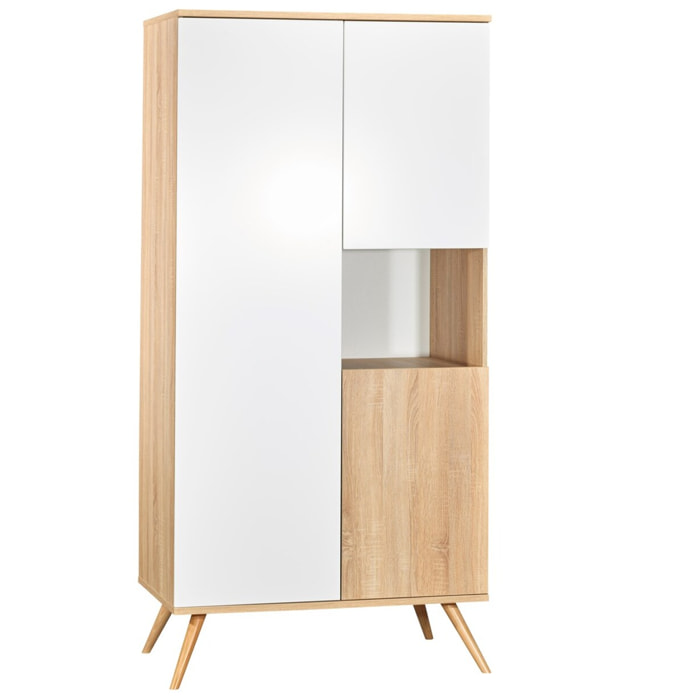 Armoire 3 portes 1 niche en bois