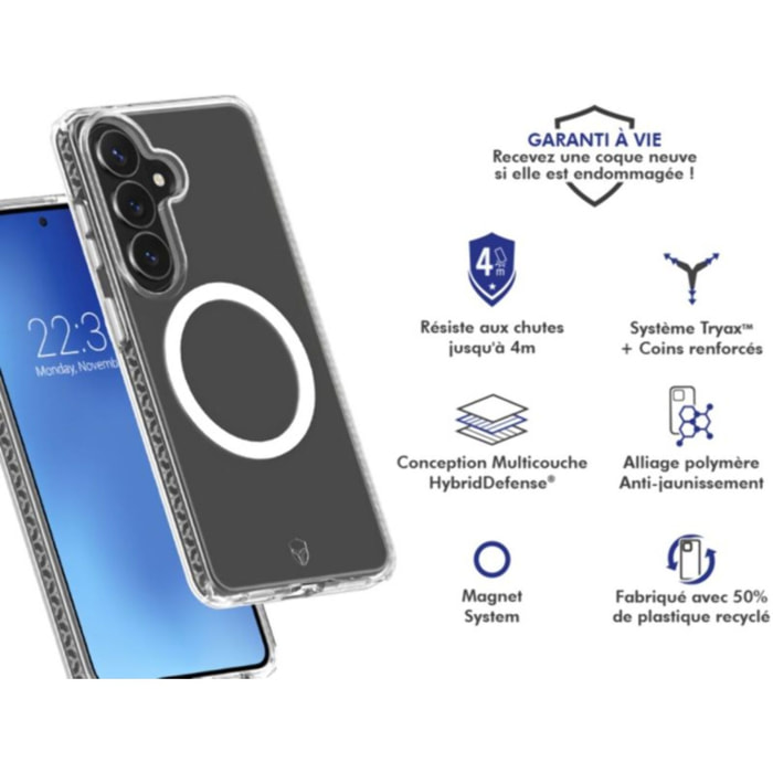 Coque FORCE CASE AirXtrem Magnet S26+ recyclé transparent