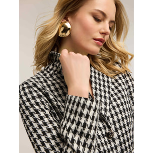 Motivi - Giacca corta pied de poule - Nero