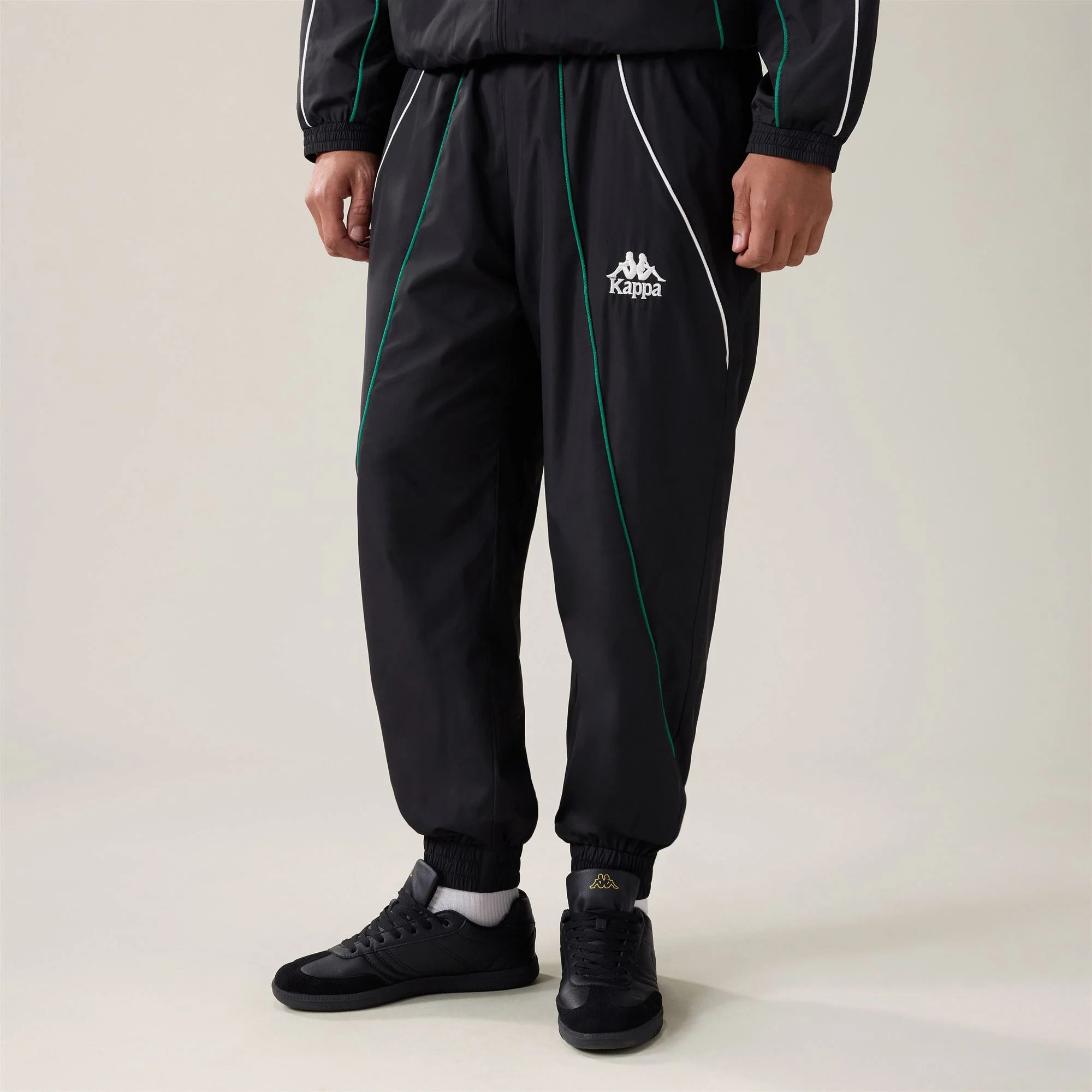 Kappa - Pantaloni Uomo Nero - Authentic Olpin