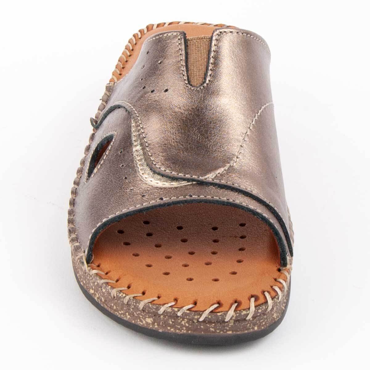 Sandalia De Cuña - Gris - Altura: 4 Cm