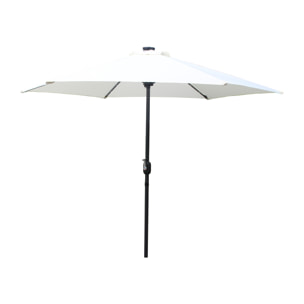 Parasol droit rond led Ø 2,7 m écru FEIRO