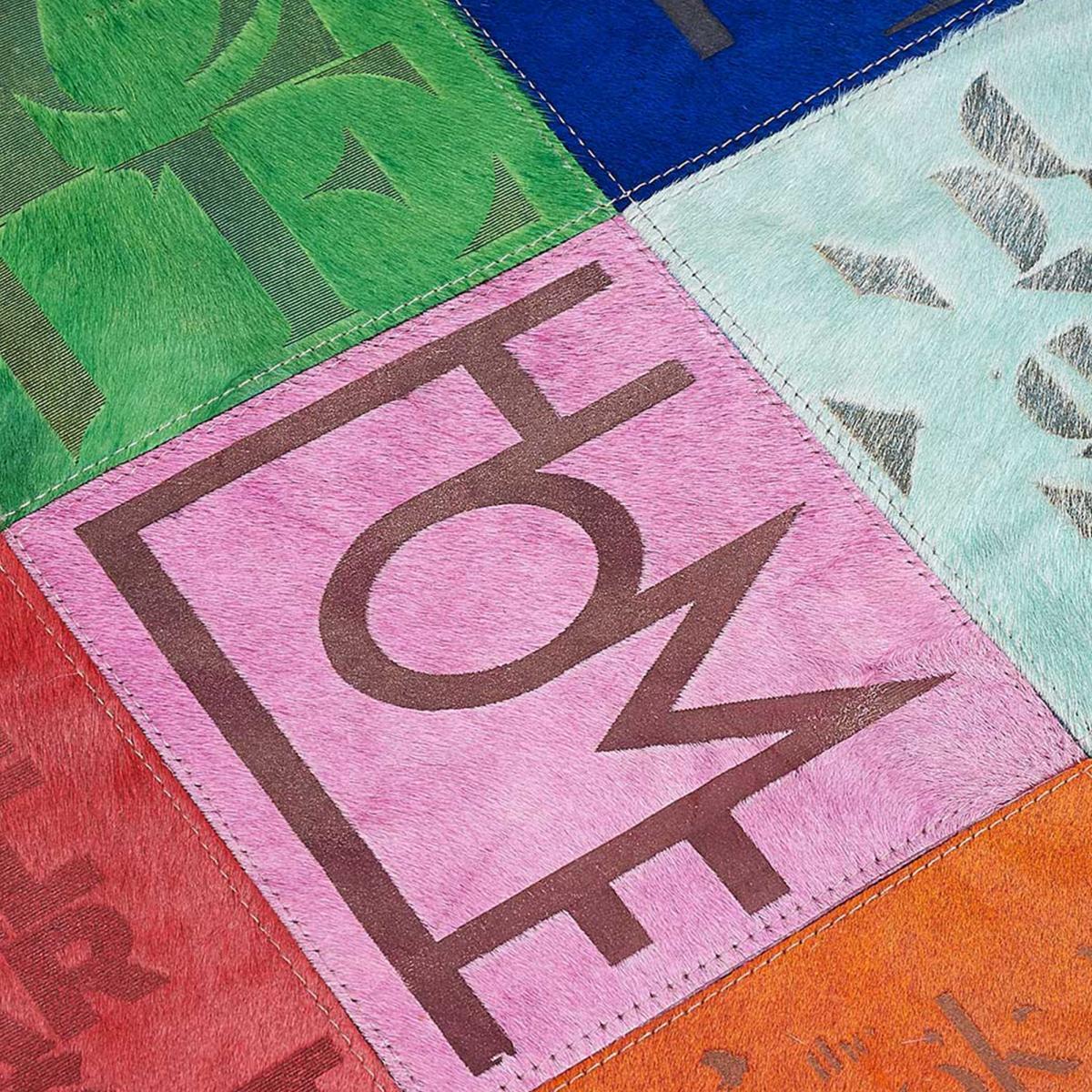 Tapis peau de vache kilim fait main PIDO