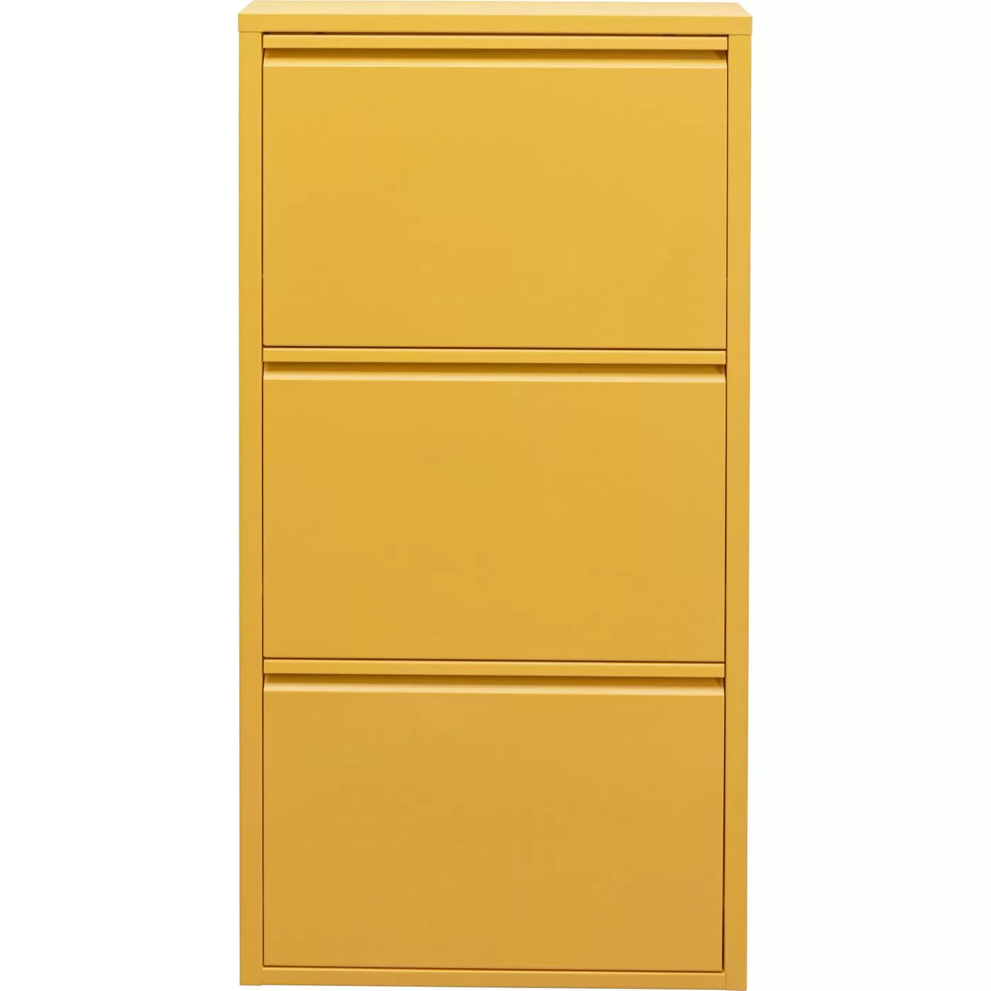 Casier à chaussures Caruso jaune 3 tiroirs Kare Design