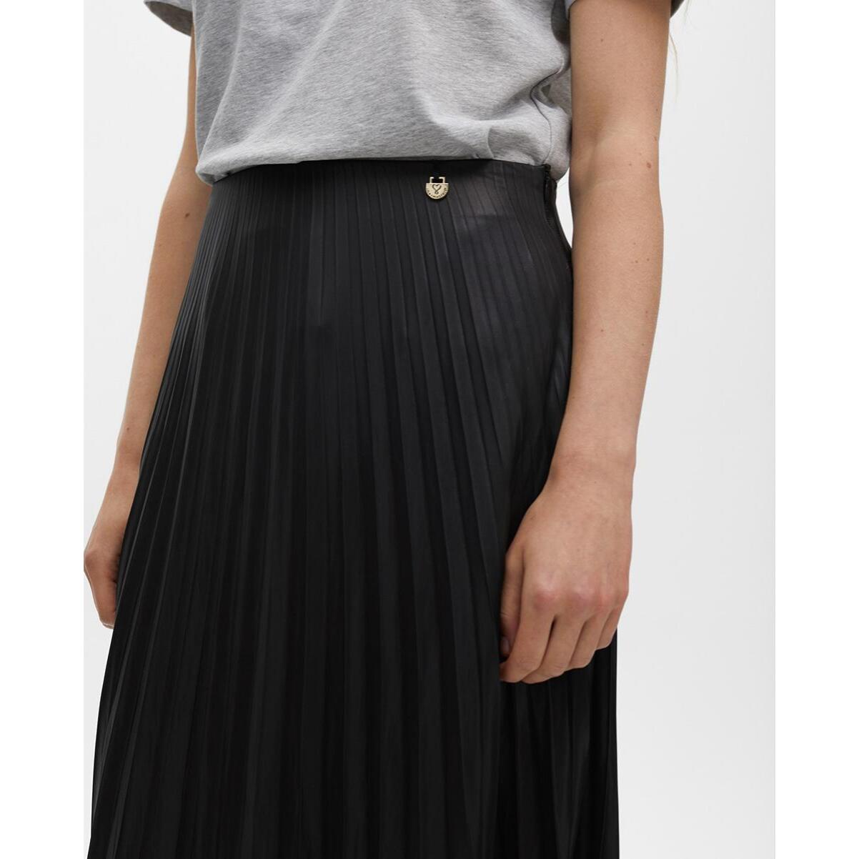 Gonna plissettata effetto cerato