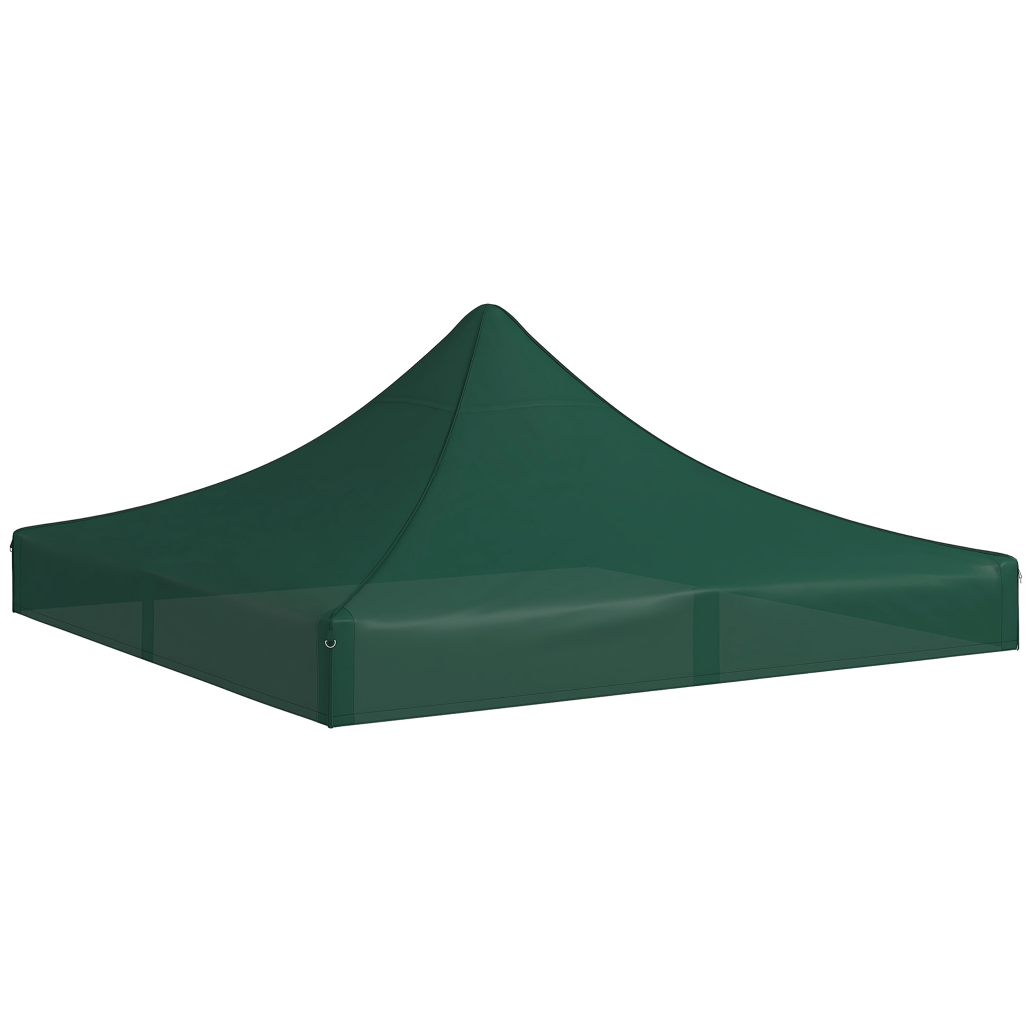 Techo de Carpa para Celebraciones 3x3 m Techo de Repuesto para Carpa Plegable de Tela Oxford con Techo Puntiagudo Impermeable y Anti-UV Verde Oscuro