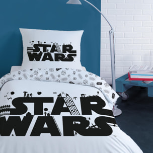 Parure de lit imprimée 100% coton, STAR WARS HOME TROUP