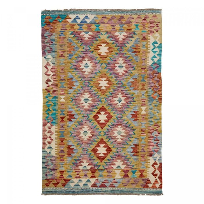 Tapis kilim ethnique authentique, tissé plat en laine, VIGUSIM