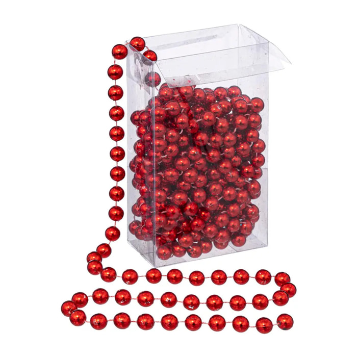 Guirlande de Noël Perle Rouge 10 mm x 5 m