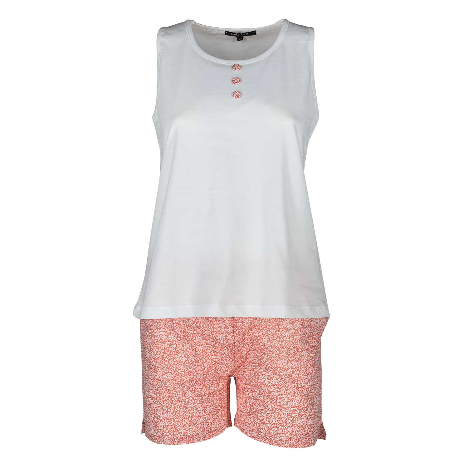 Pigiama leggero LADYLAW fiori rosa