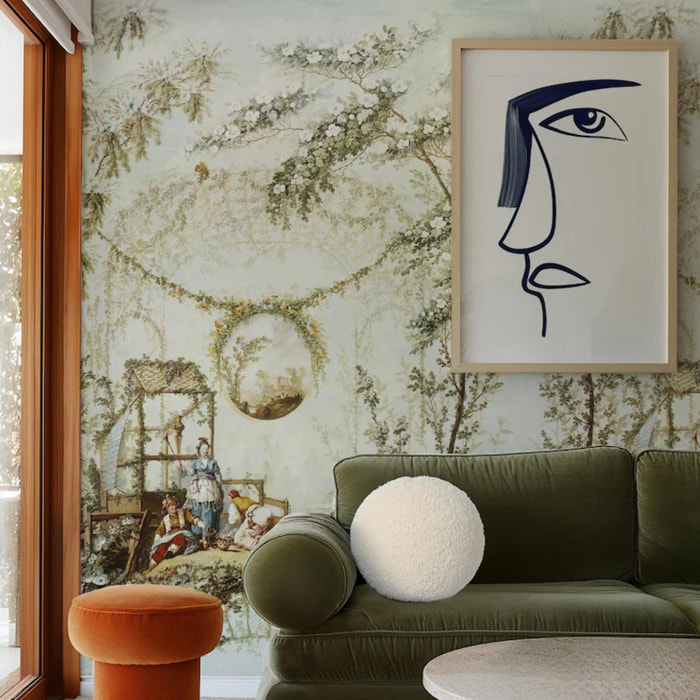 Carta da Parati Rococò Francese