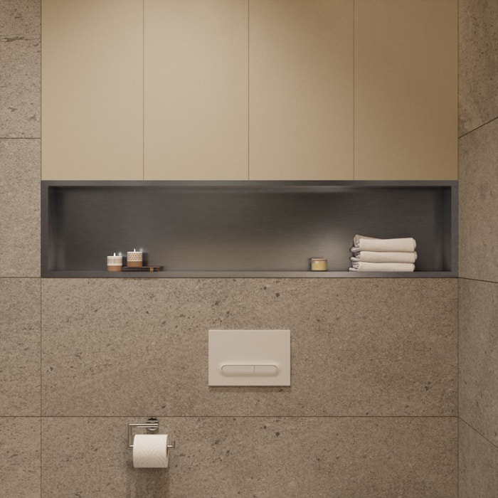 Timeless Niche de Douche à encastrer, Acier Inoxydable 304, 119x26x10cm, Chrome brossé