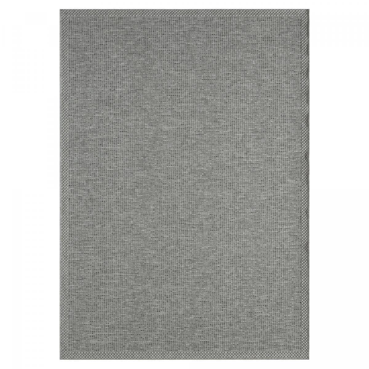 Tapis exterieur PUKET EX Gris 67x180 en polypropylène doux et soyeux