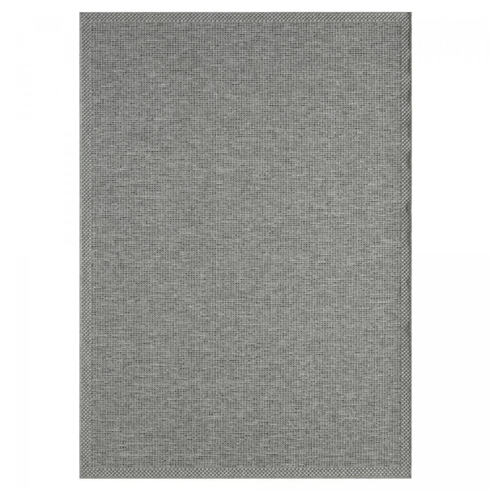 Tapis exterieur PUKET EX Gris 67x180 en polypropylène doux et soyeux