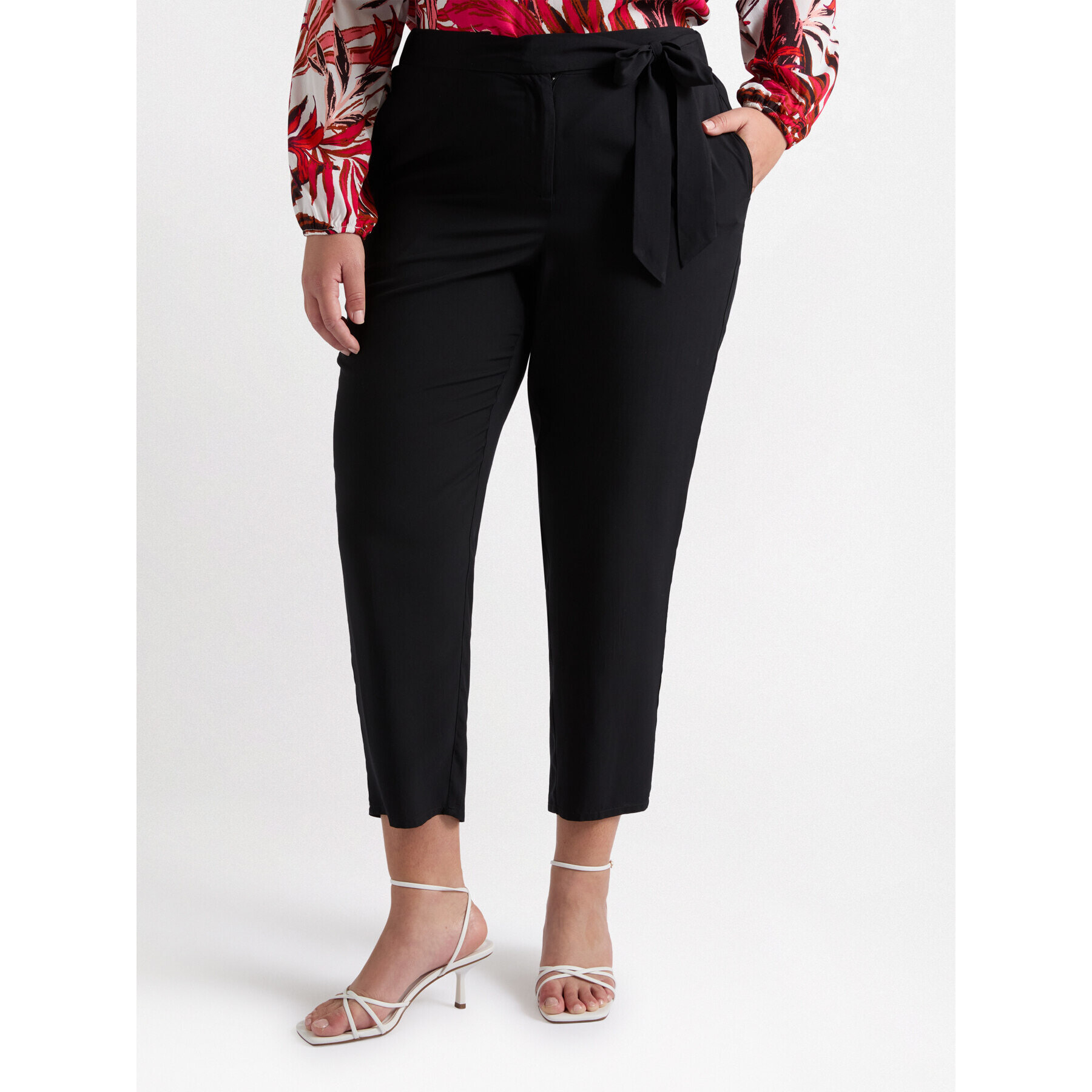 Fiorella Rubino - Pantalón de viscosa LENZING™ ECOVERO™ - Negro