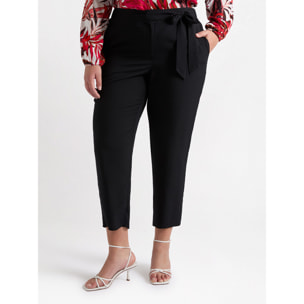 Fiorella Rubino - Pantalón de viscosa LENZING™ ECOVERO™ - Negro