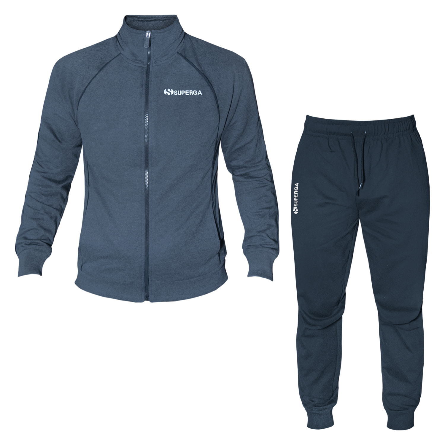 Tuta Uomo SUPERGA Cotone Leggero Full Zip Taglia Forte