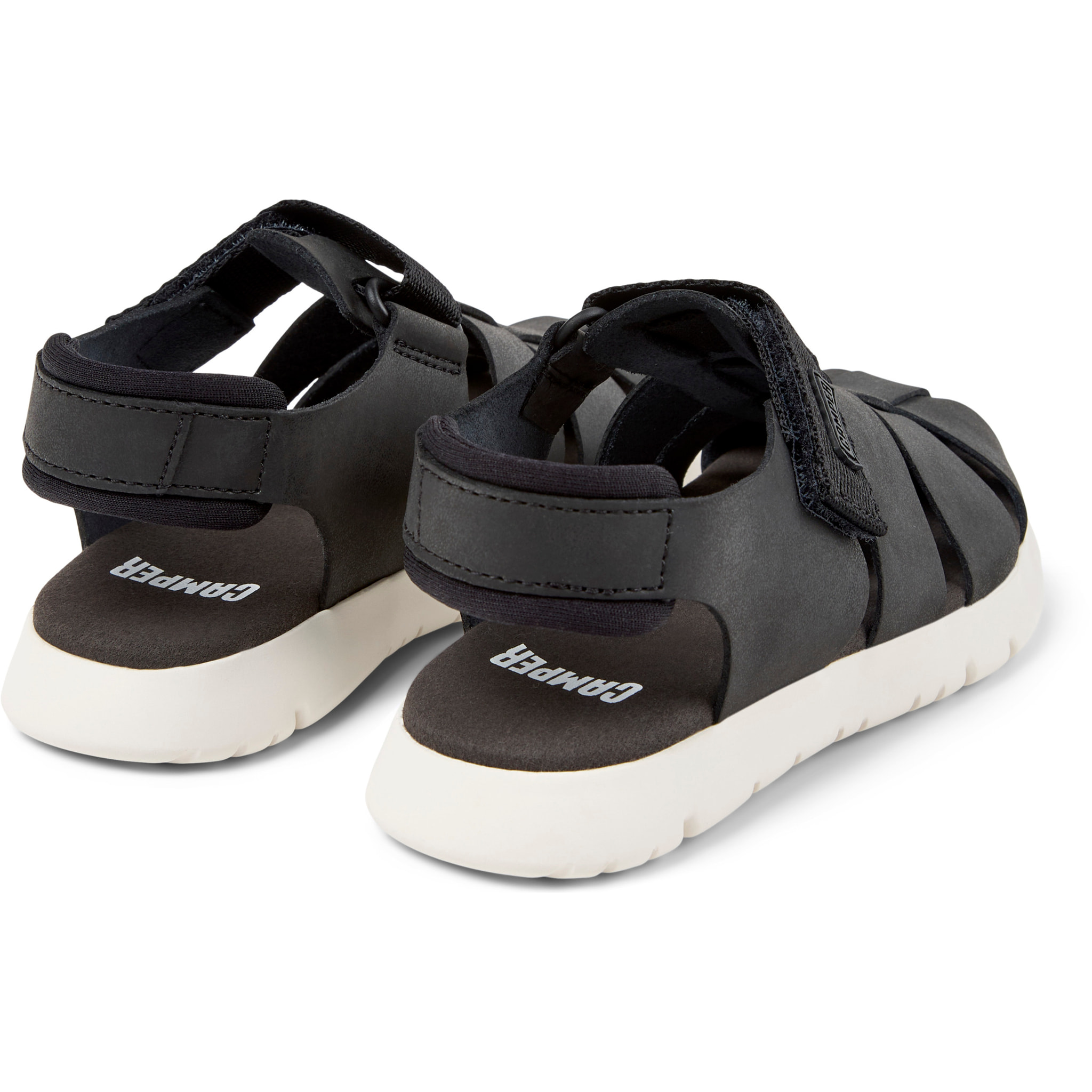 Sandalias - CAMPER Oruga - Negro - Cuero de gamuza