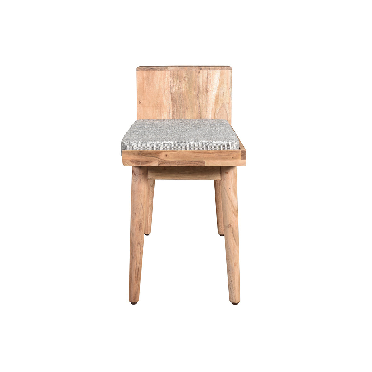 Banc d'entrée avec rangements 2 tiroirs en bois clair massif L110 cm ALTY