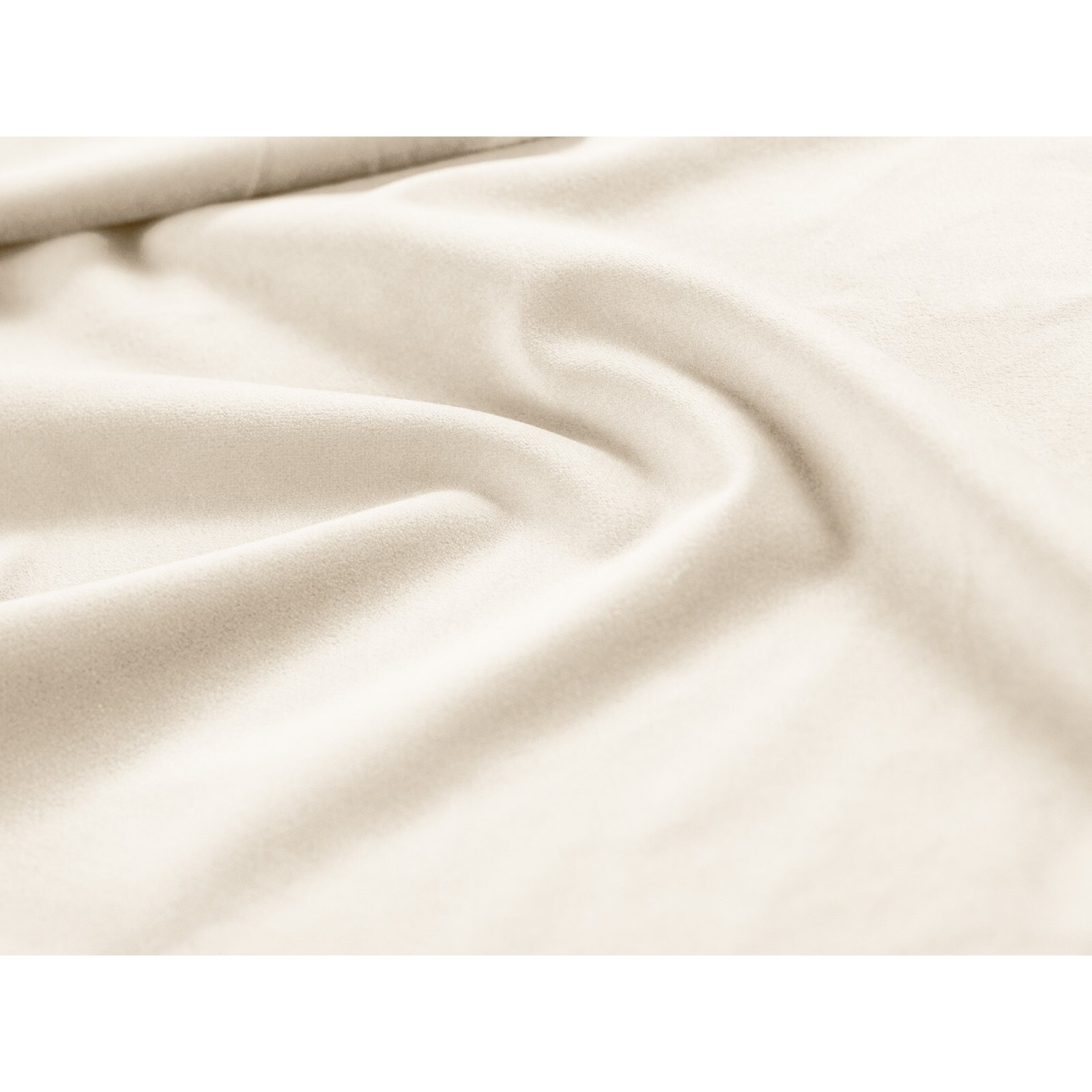 Méridienne droite "Vienna" en velours beige clair