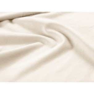 Méridienne droite "Vienna" en velours beige clair