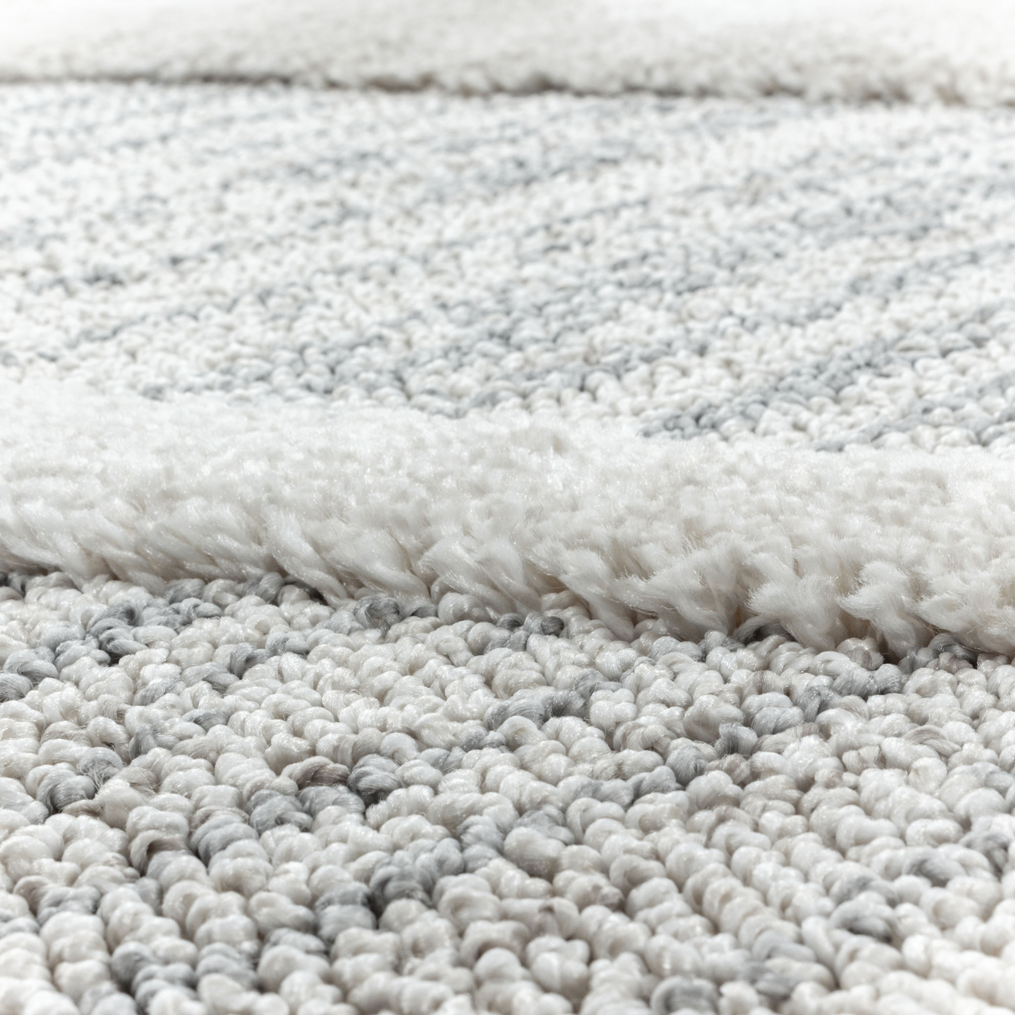 PISA - Tapis de salon rond à motif berbère gris - PIS4703GRI