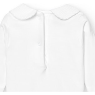 Body bebé manga larga cuello polo piqué