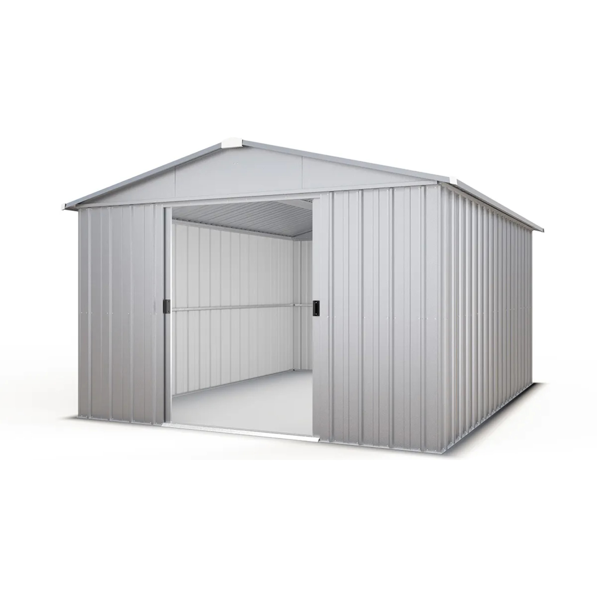 Abri de jardin métal brut Yardmaster Eco 11,03 m² + kit d'ancrage