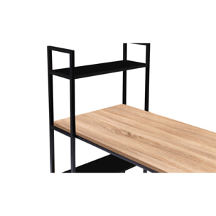 Bureau bibliothèque Manhattan en bois et métal