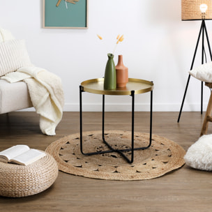 Table D Appoint Metal Martele Alia D50cm