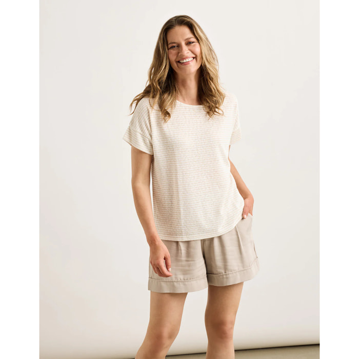 Camiseta Manga Corta Beige - Solfidea