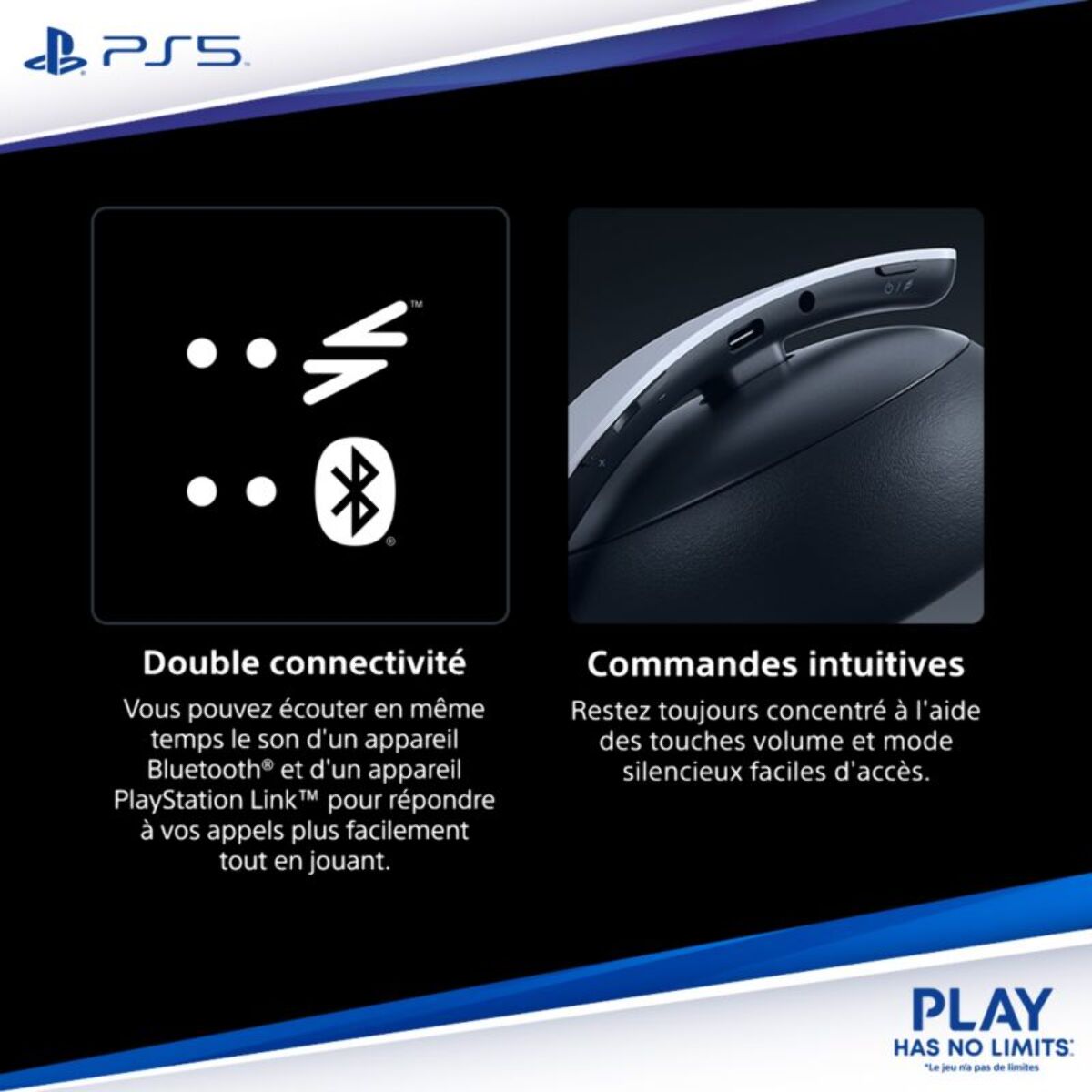 Casque gamer SONY Pulse Elite 3D PS5 V2