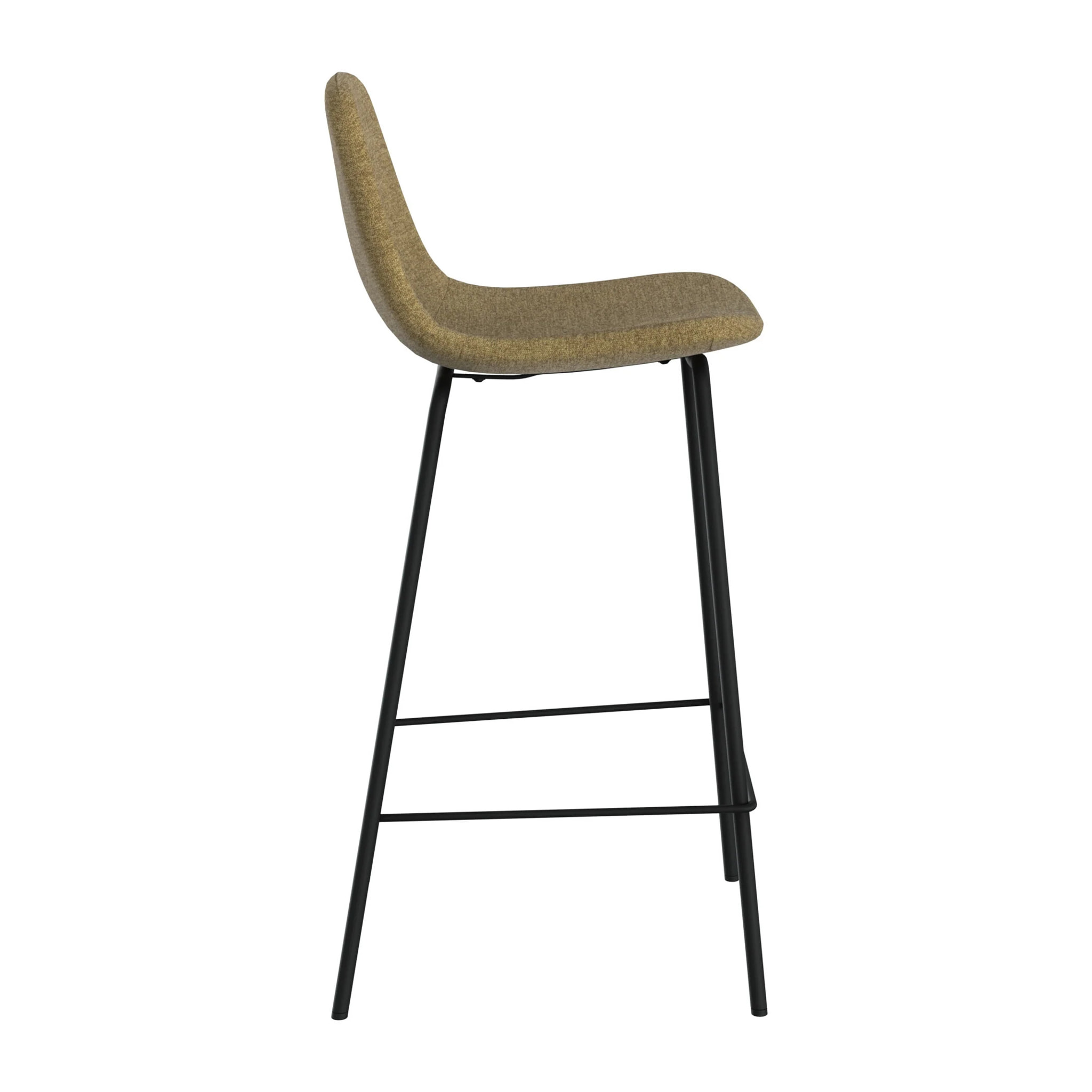Lot de 2 chaises pour îlot central en tissu vert kaki 65,5 cm - Henrik