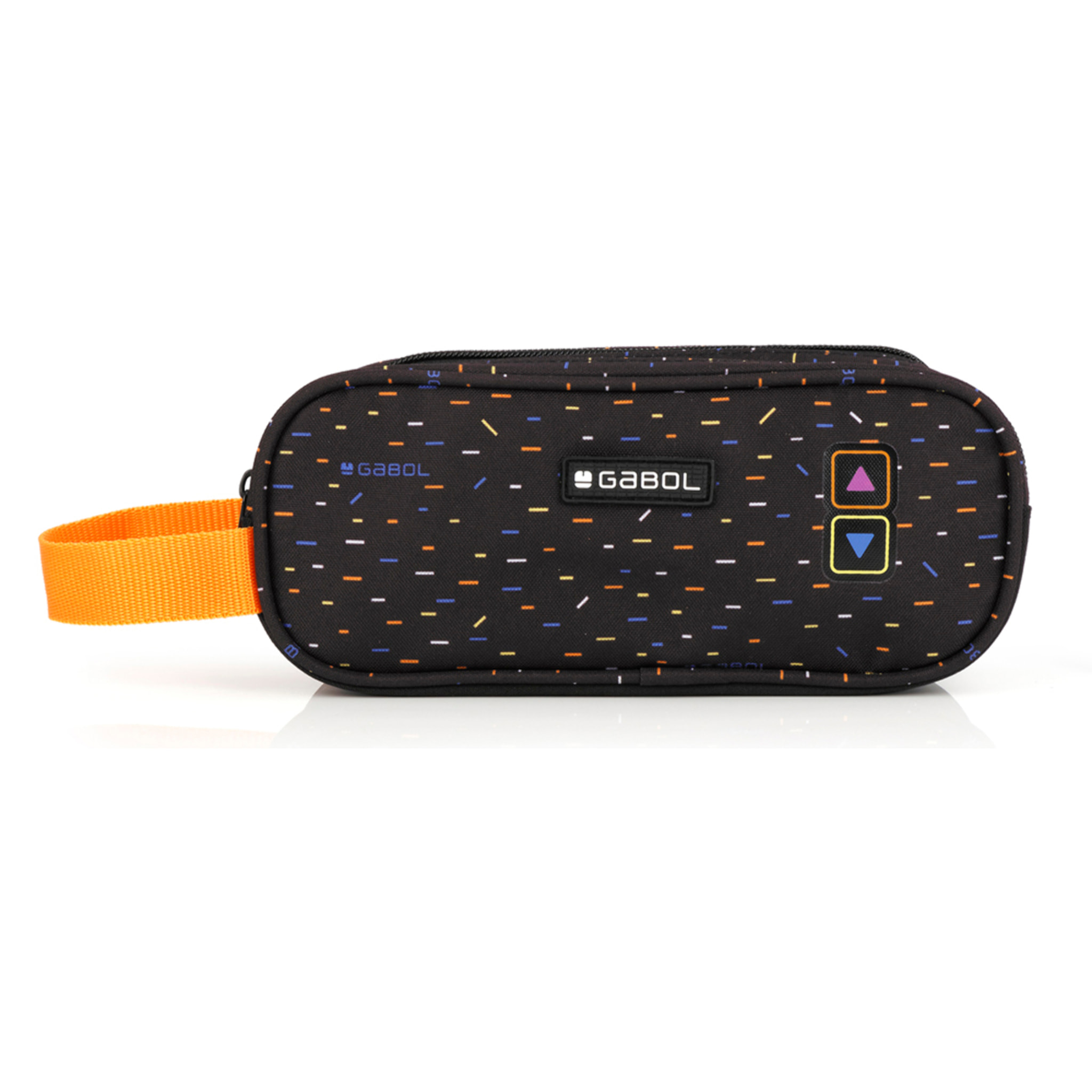 Estuche triple Gabol VIRTUAL negro y resistente al agua