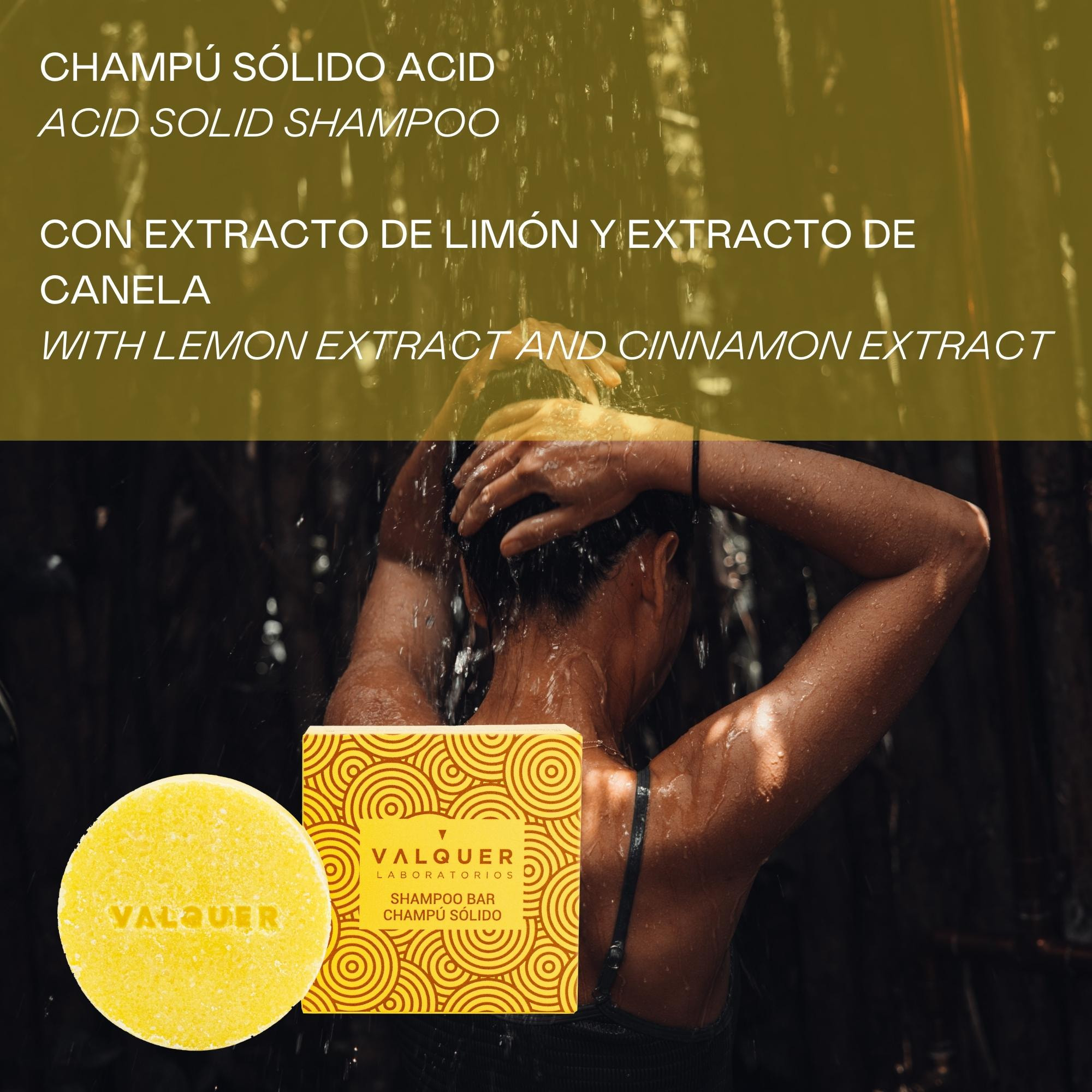 Valquer Champú sólido Acid (extracto de limón y canela) - 50 G