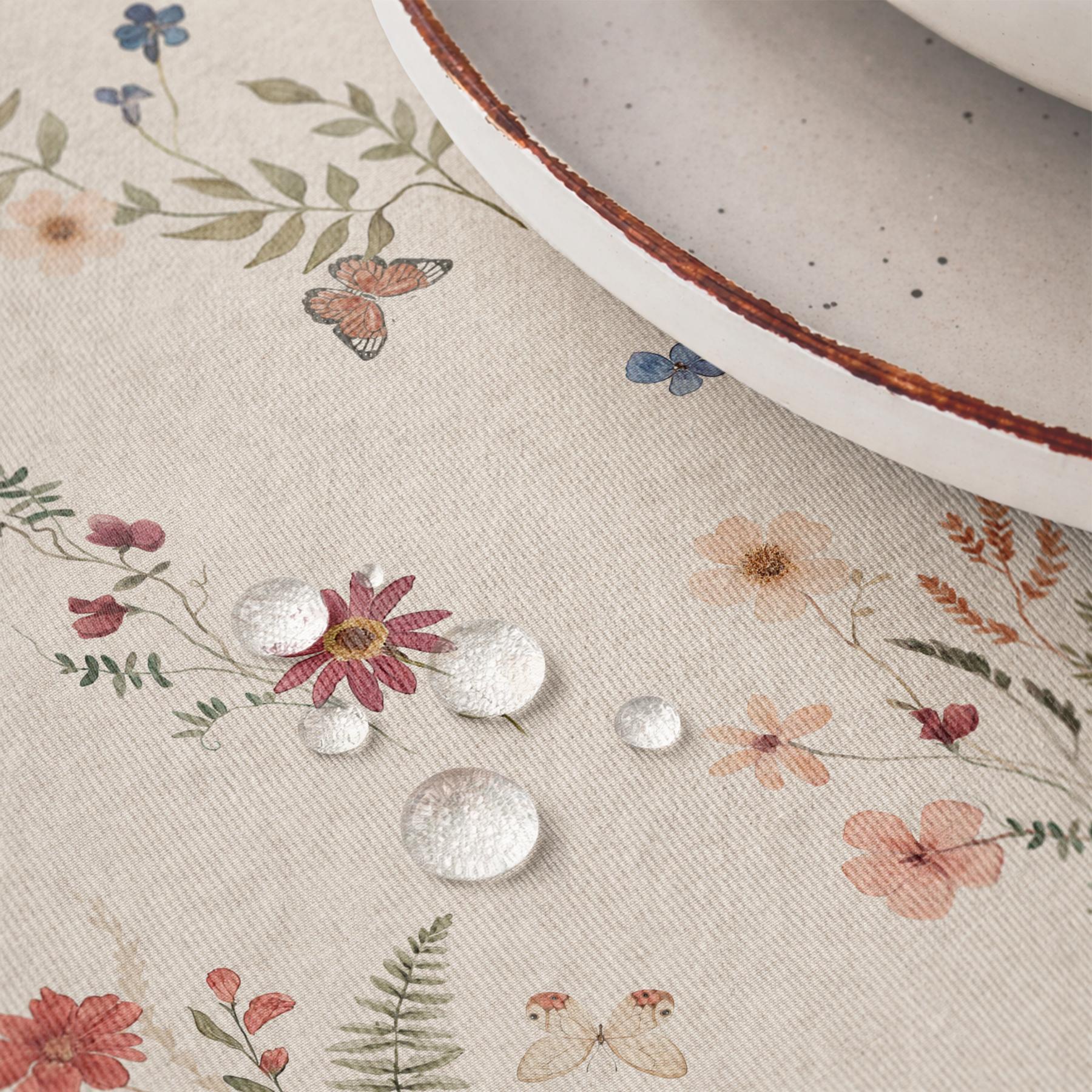 Mantel antimanchas RAMILLETE MULTICOLOR - 100% algodón