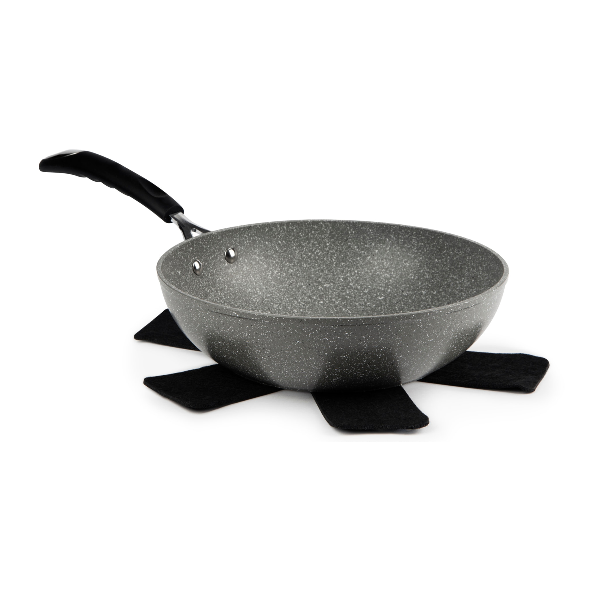 Wok 28 cm Excelsa – Forn-Ok, Aluminium Gris